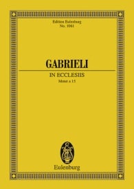 Gabrieli: In exclesiis (Study Score) published by Eulenburg